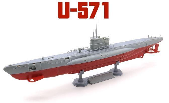 Сборная модель подводная лодка немецкая U-571 в масштабе 1:150