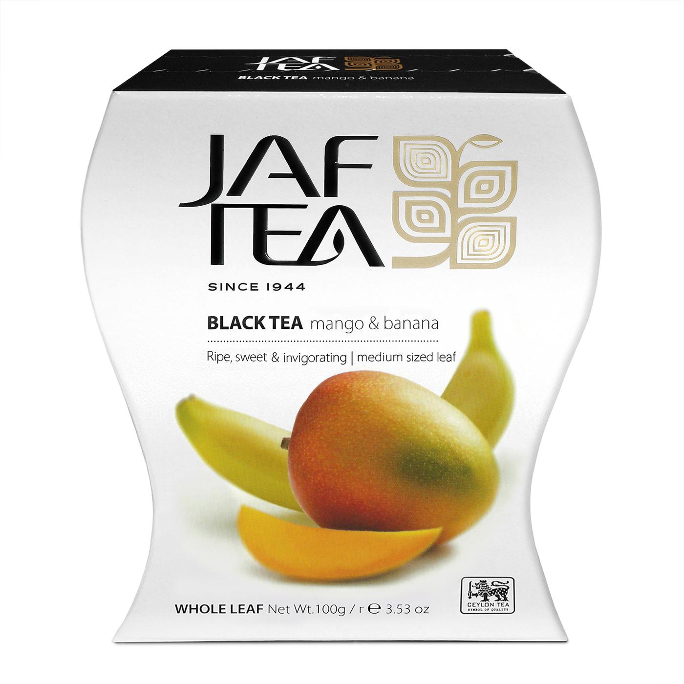 Чай цейлонский Jaf Tea "Mango Banana" 100 г. чёрный с ароматом манго и банана