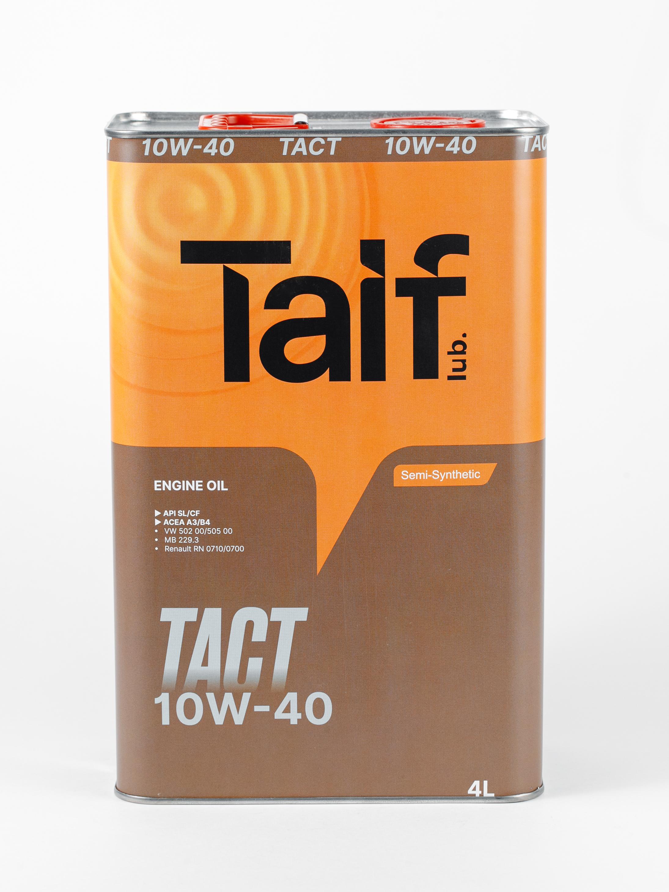 TAIF tact, a3/b4 10W-40 Масло моторное, НС-синтетическое, 4 л