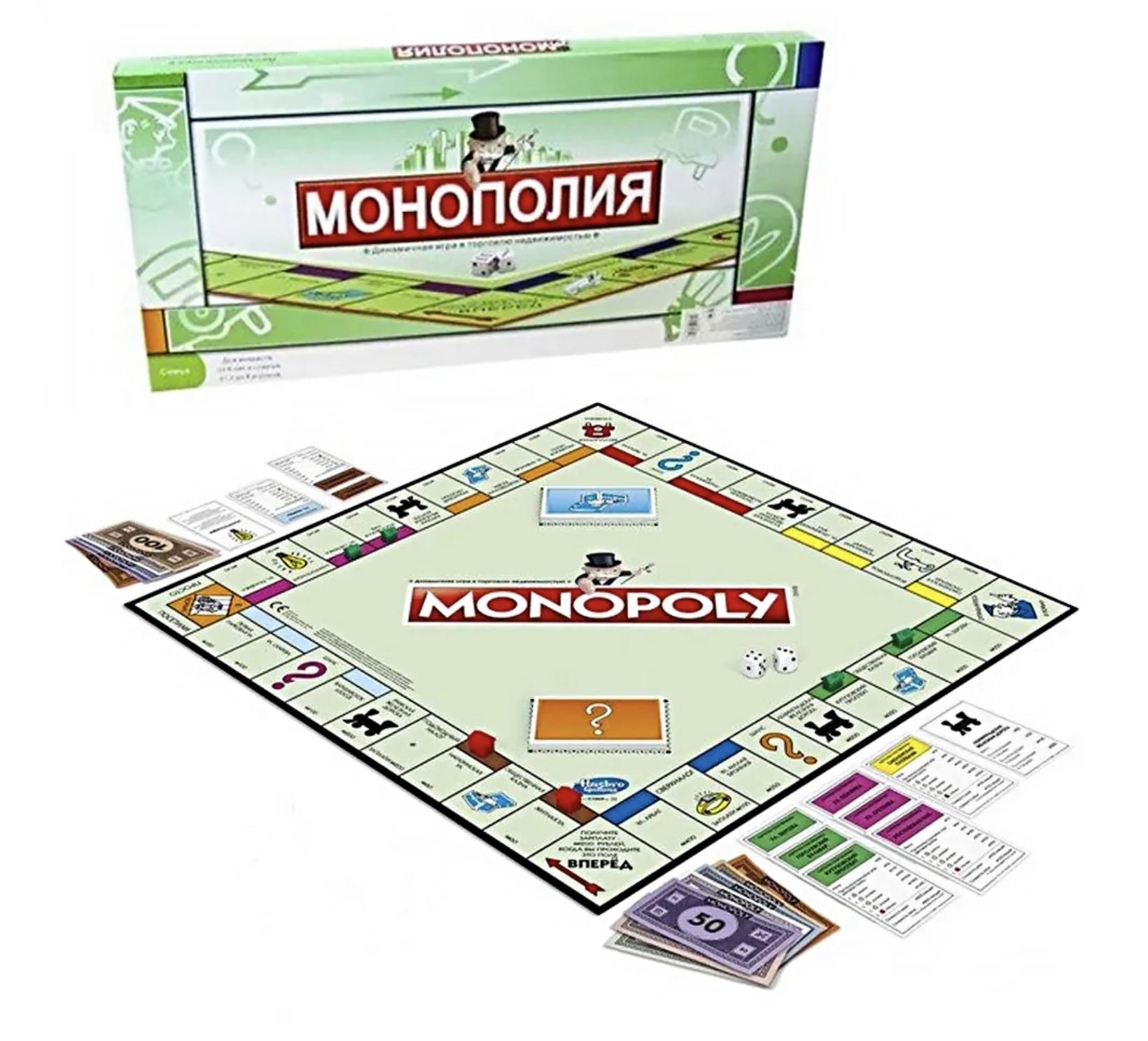 Настольная игра Монополия (MONOPOLY). Классическая версия. Настольная игра для детей и взрослых. На русском языке.