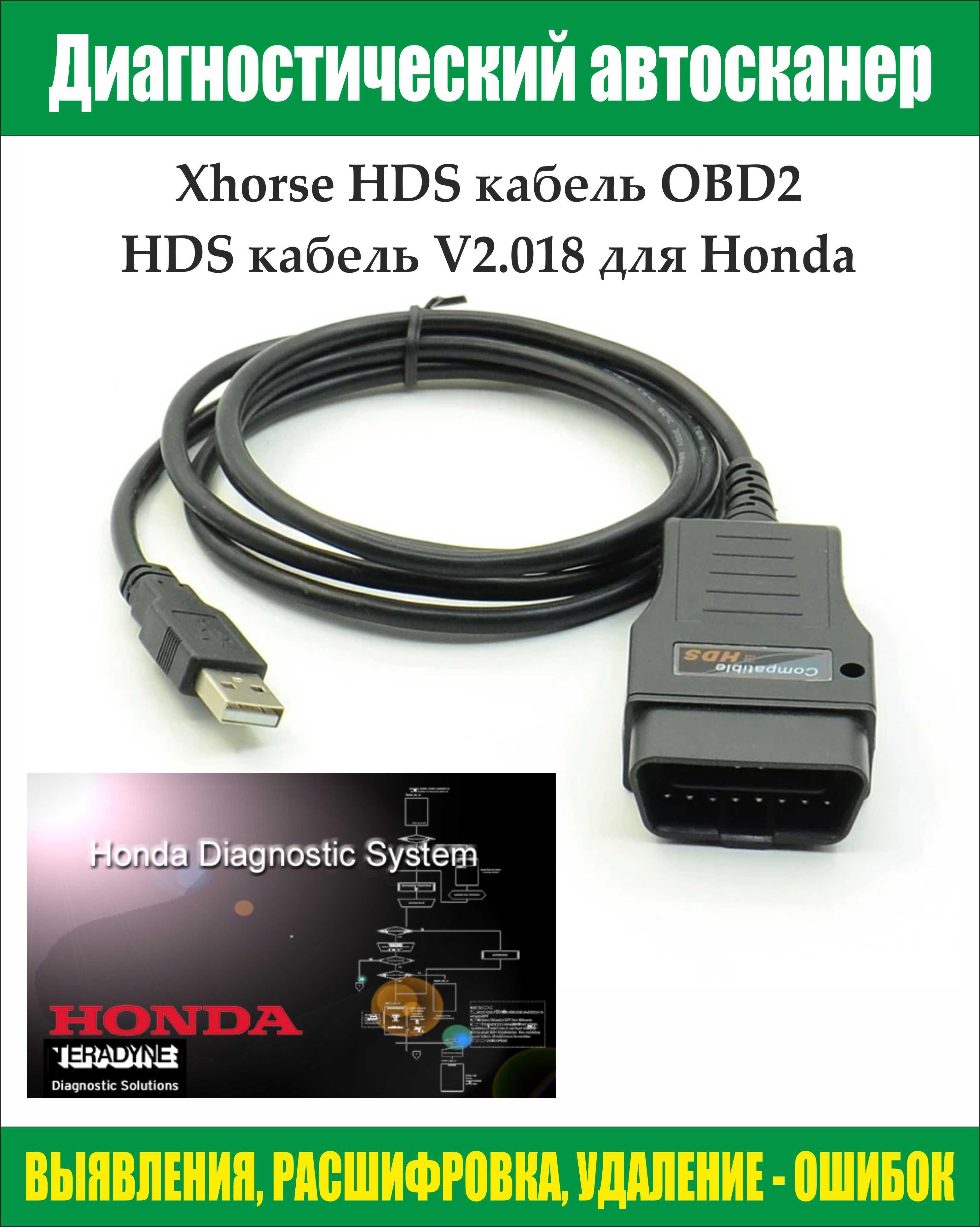 Диагностический кабель USB OBD2 для honda HDS