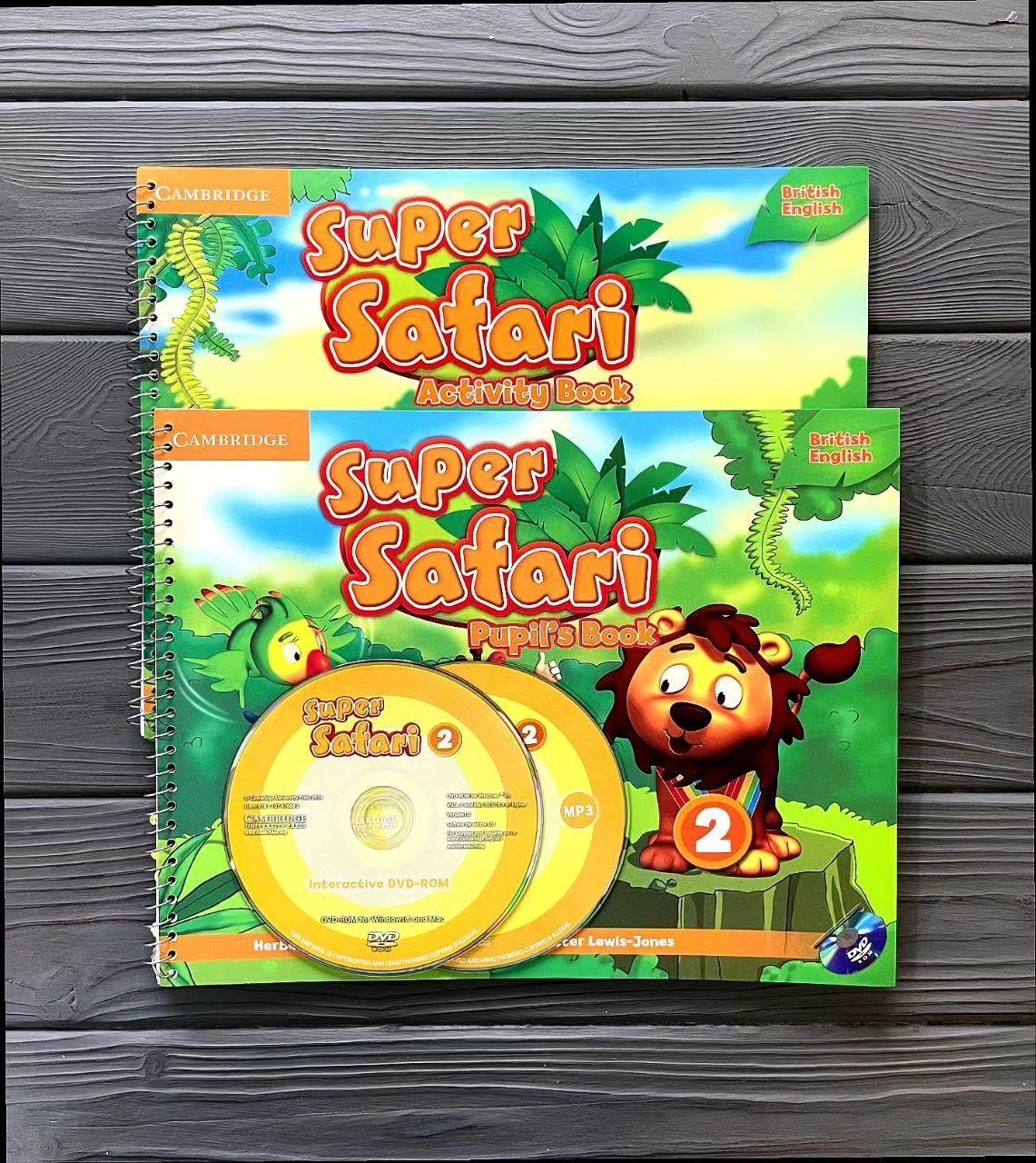 Комплект Super Safari Level 2: Pupil's Book; Activity Book (+ DVD-ROM)