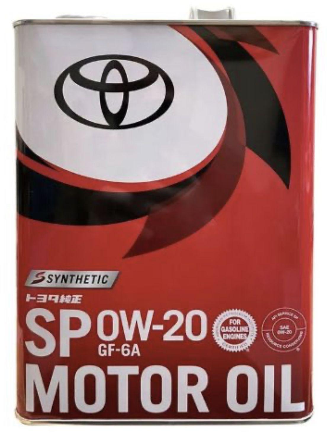 Toyota Motor Oil SP 0W-20 Масло моторное, Синтетическое, 4 л