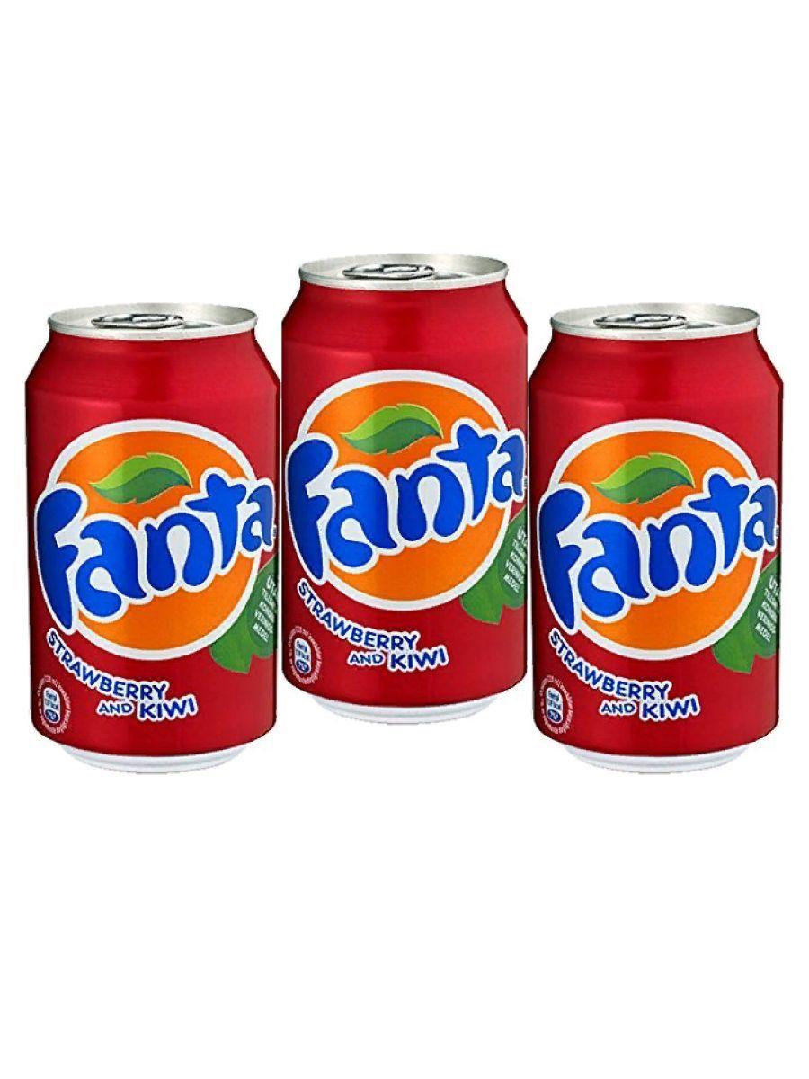 Газированный напиток Fanta Strawberry & Kiwi 330мл х 3шт