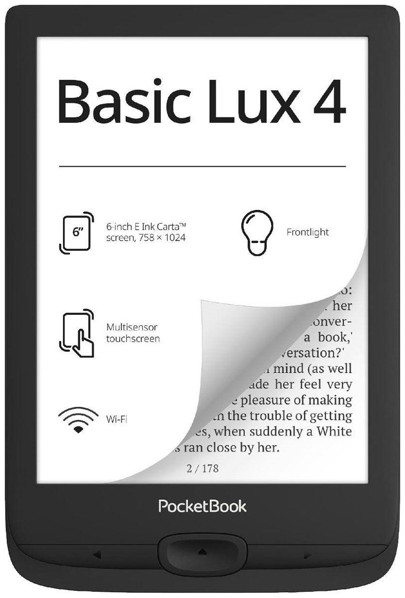 Электронная книга PocketBook 618 Basic Lux, Ink Black (PB618-P-WW)