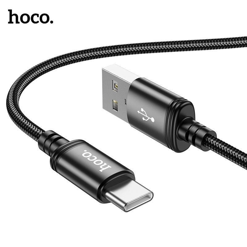 hoco Кабель для мобильных устройств USB 2.0 Type-A/USB Type-C, 1 м, черный