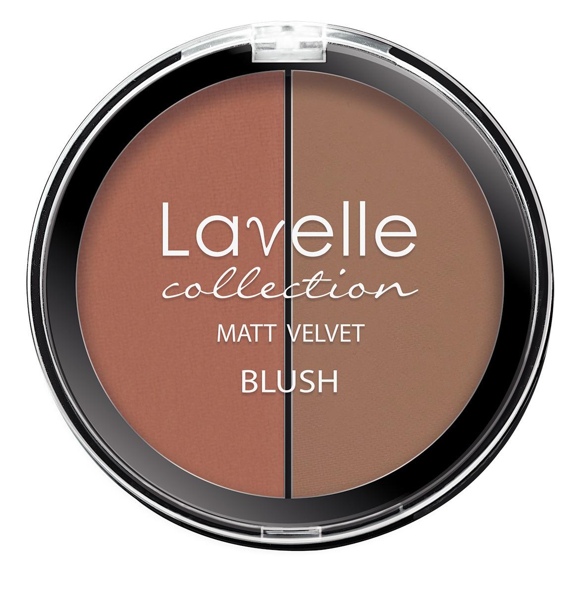 LavelleCollection Румяна для лица, 2-цветные компактные, скульптор, тон 02 загар