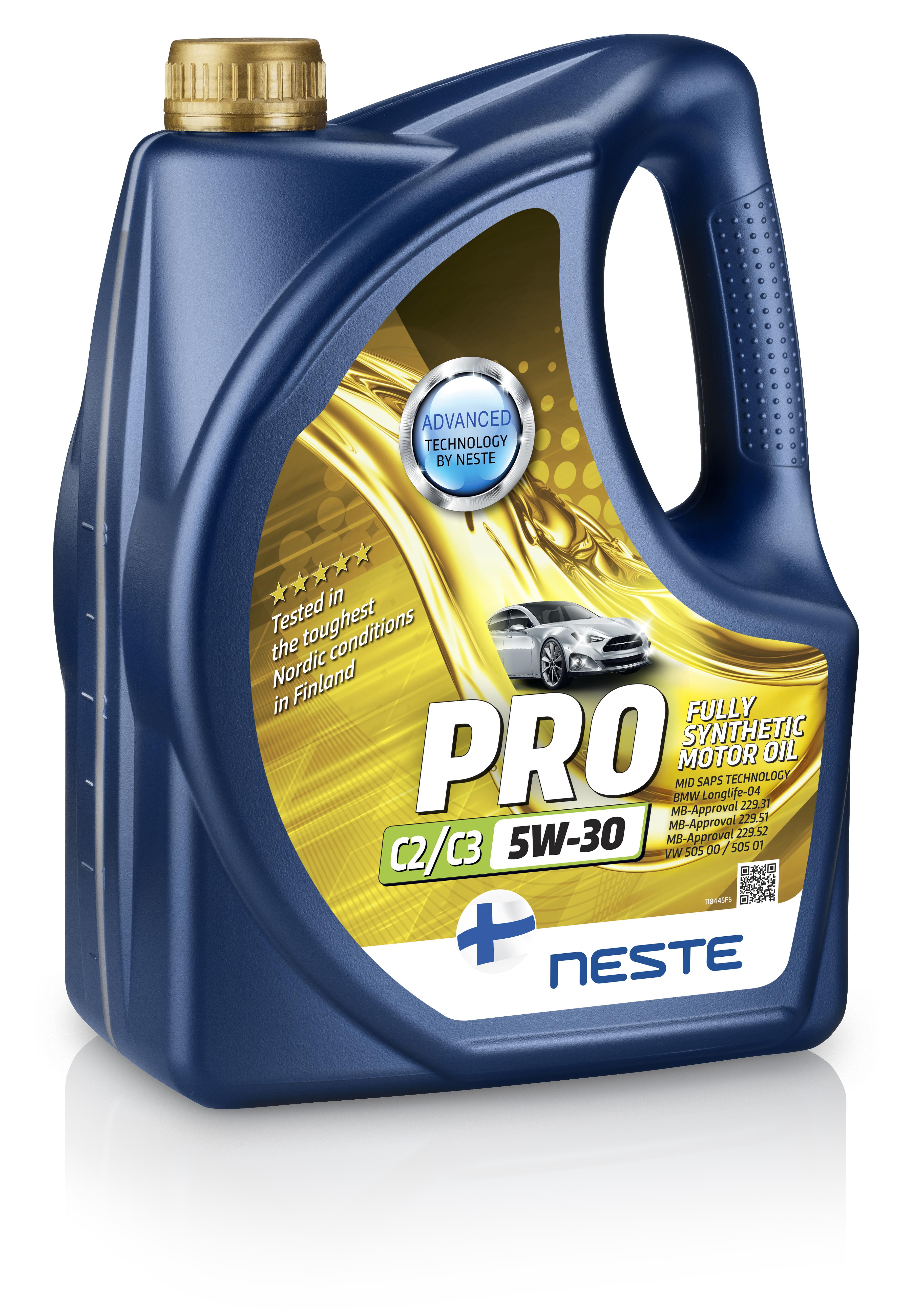 Neste | Neste Pro C2/C3 5W-30 Масло моторное, Синтетическое, 4 л