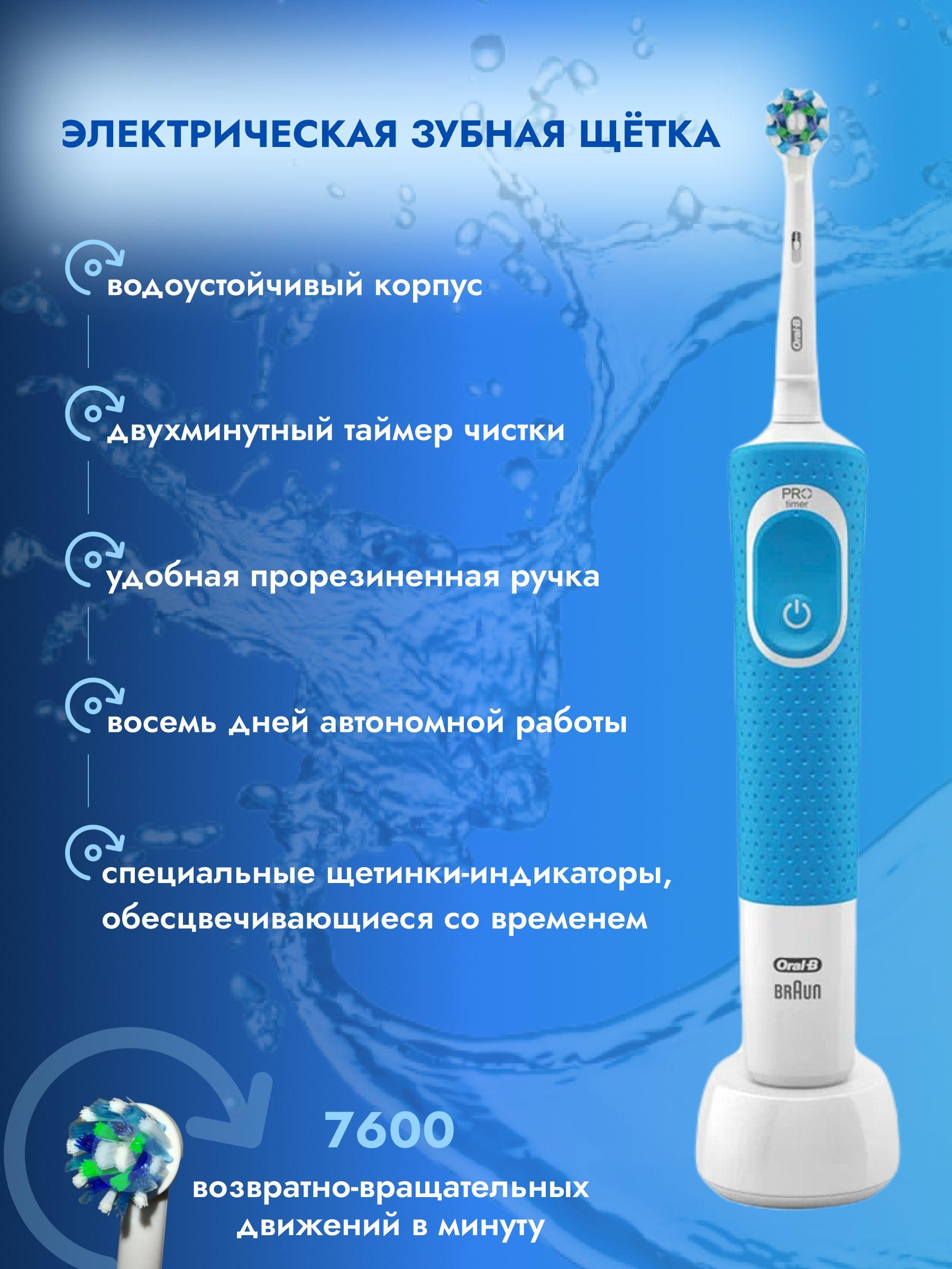 Oral-B Электрическая зубная щетка Электрическая зубная щетка, голубой