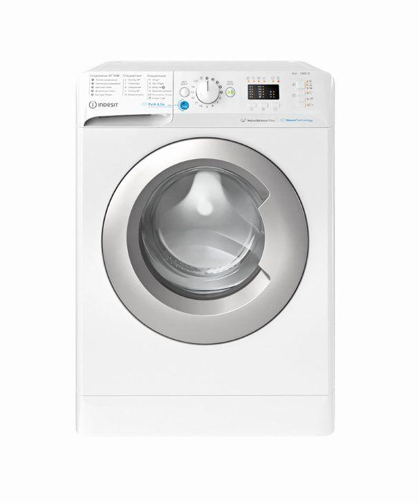 Indesit Стиральная машина BWSA 61051 WSV RU Загрузка 6кг,16 программ стирки,обработка паром,1000 об/мин,класс энергопотребления А+ , белый