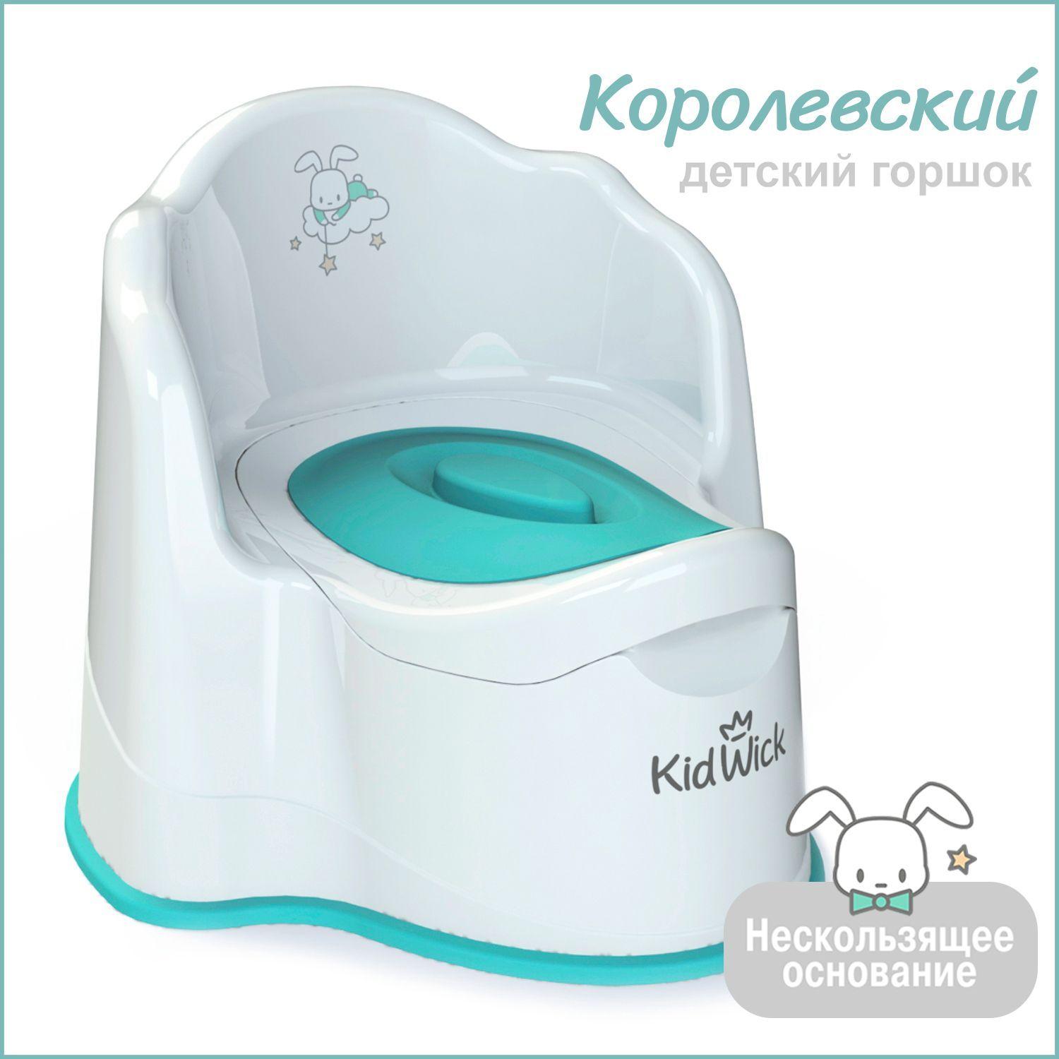 Горшок детский Kidwick Королевский, белый/бирюзовый