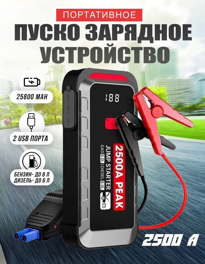 Портативное пусковое пуско-зарядное устройство для автомобиля Jump Starter 25000mAh