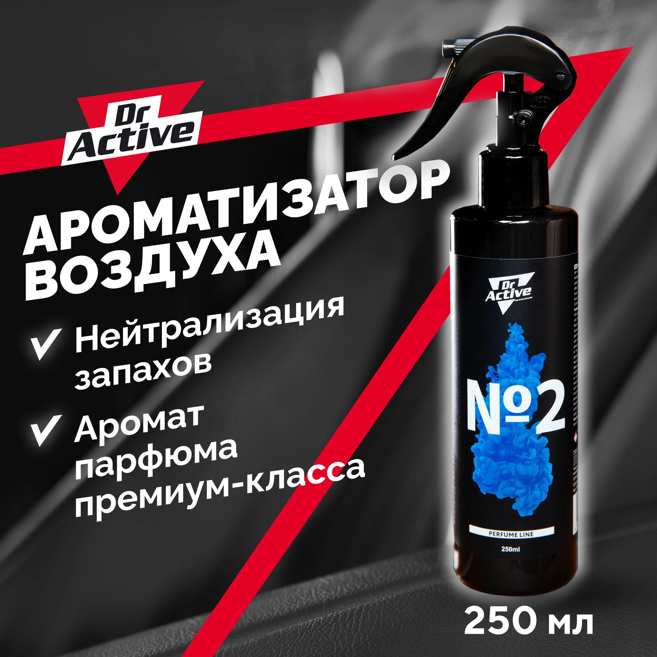 Освежитель воздуха для автомобиля и дома Dr. Active "Two", ароматизатор для автомобиля, нейтрализатор запахов 250 мл спрей