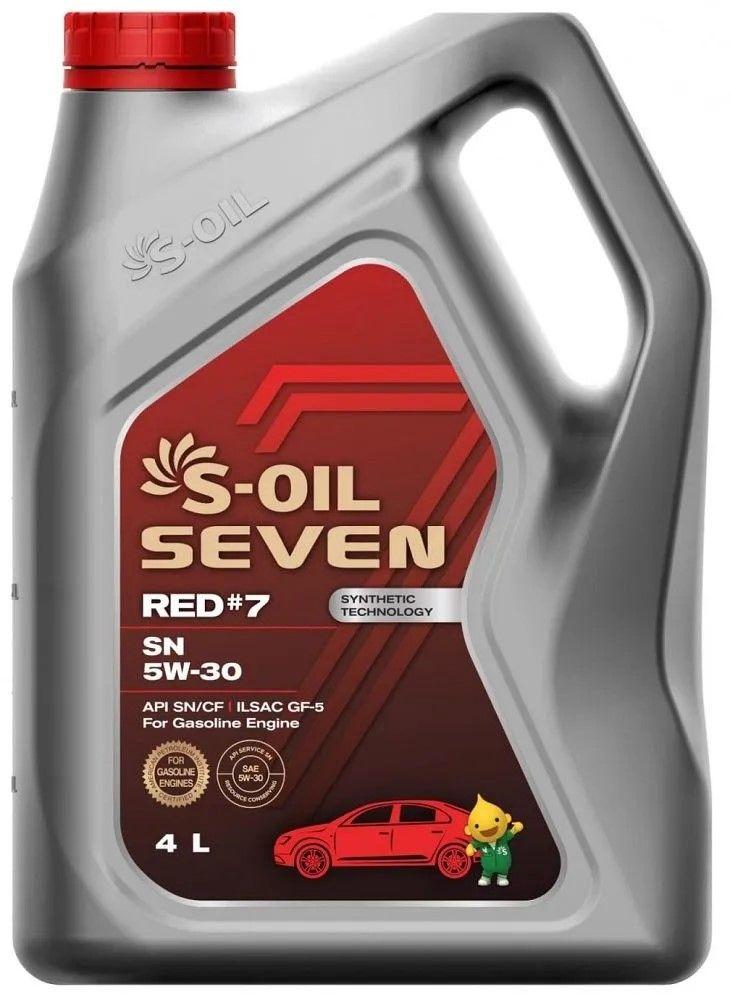 S-OIL SEVEN RED #7 SN/CF GF-5 5W-30 Масло моторное, Синтетическое, 4 л