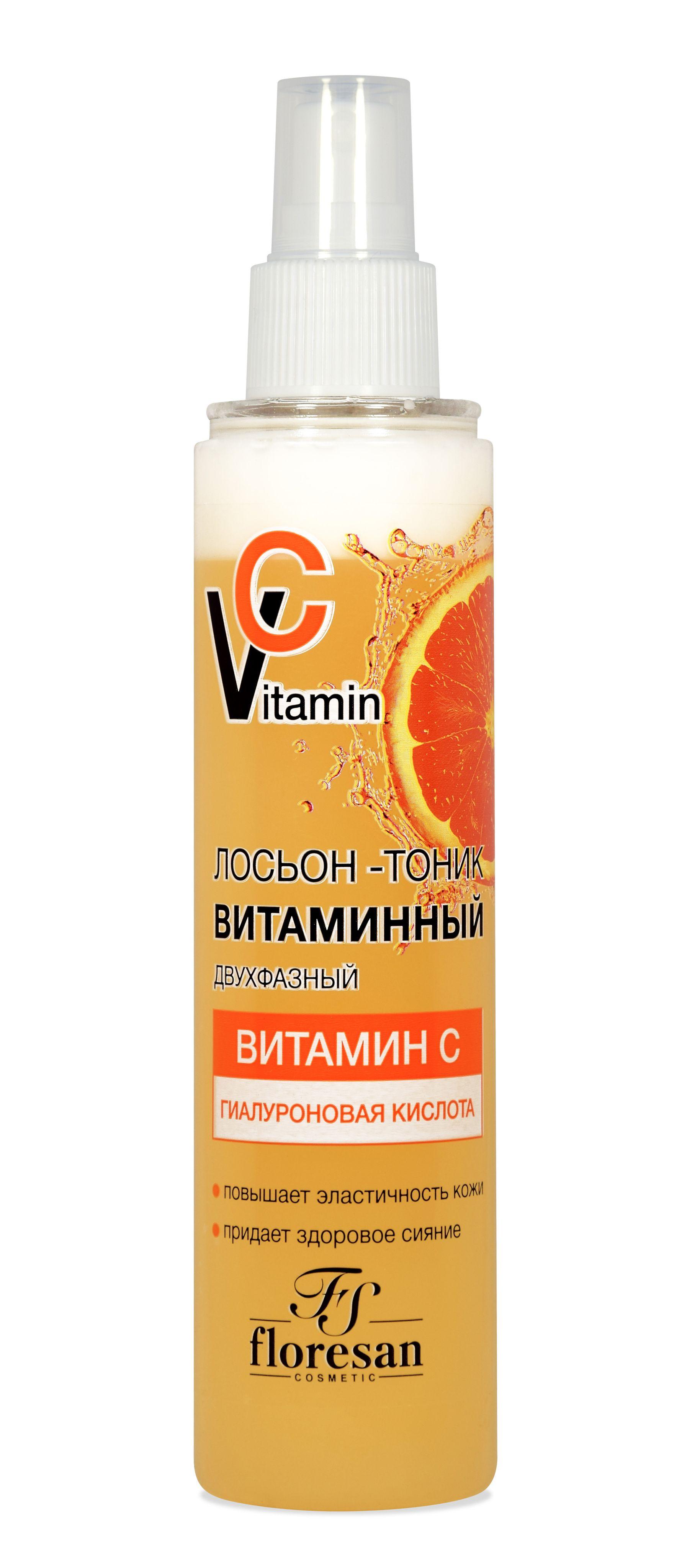 Floresan Лосьон-тоник витаминный для лица двухфазный Vitamin C 200 мл