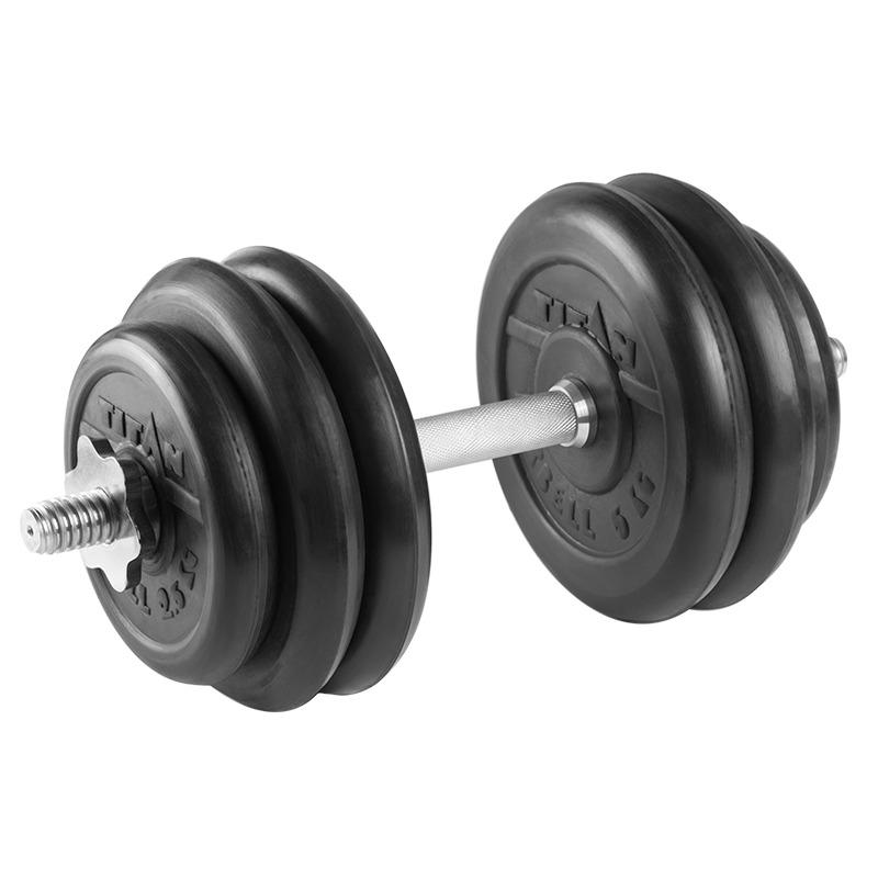 Гантель разборная 27 кг TITAN Barbell - d26, Комплектация №2 с железной ручкой