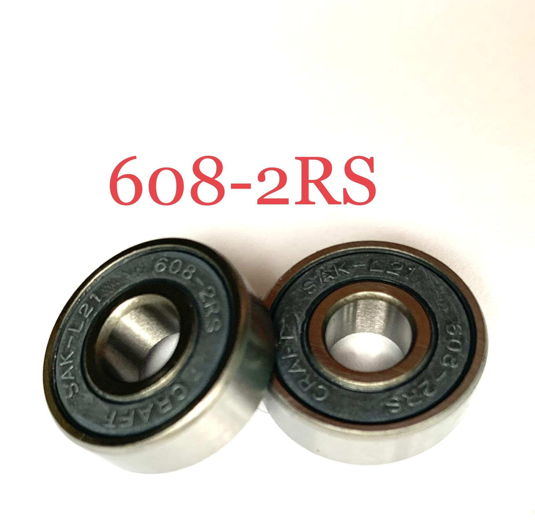 CRAFT BEARINGS | Подшипник для самоката и электроинструмента 180018 (608-2RS) размер 8x22x7, (4шт.)