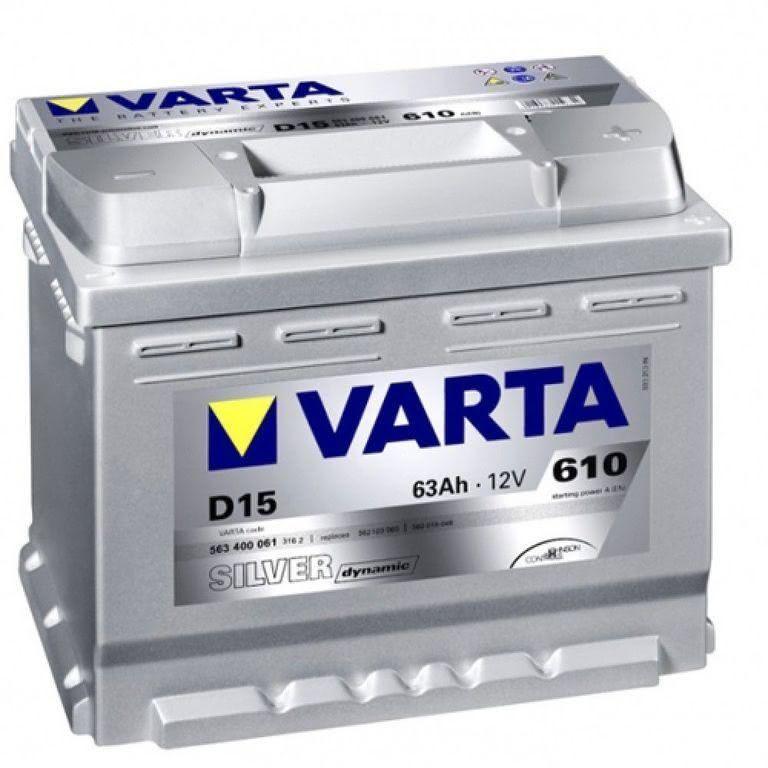 Varta 563400061 Аккумулятор Silver Dynamic 63 А/ч обратная R+ D15 242x175x190 EN610 А