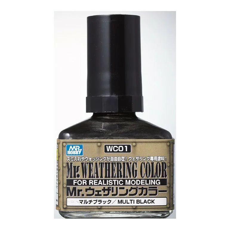 Смывка MR.HOBBY Mr.Weathering Color Multi Black, черный, WC01