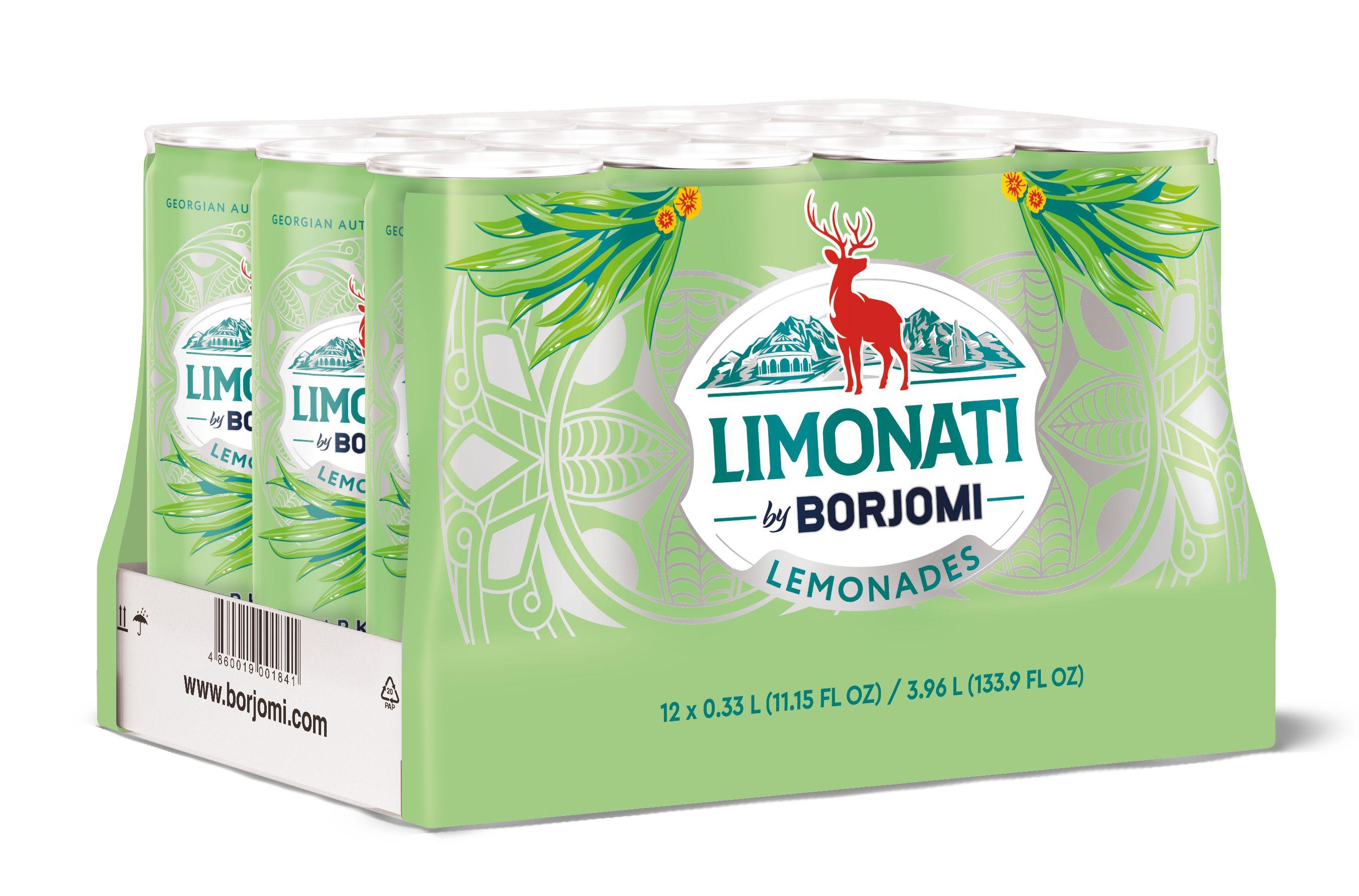 Лимонад Limonati by Borjomi Тархун, 12 шт х 0,33 л