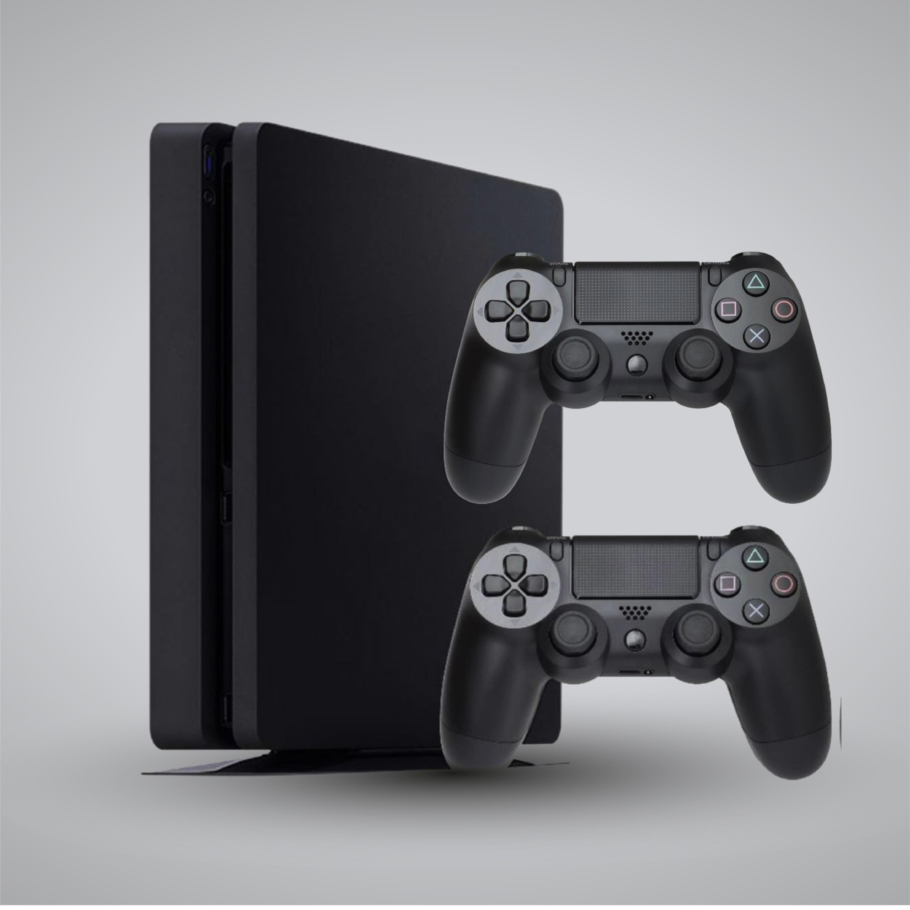 Игровая приставка PS4 Slim (1Tb) black / PS4 Slim, 2 геймпада, reseller