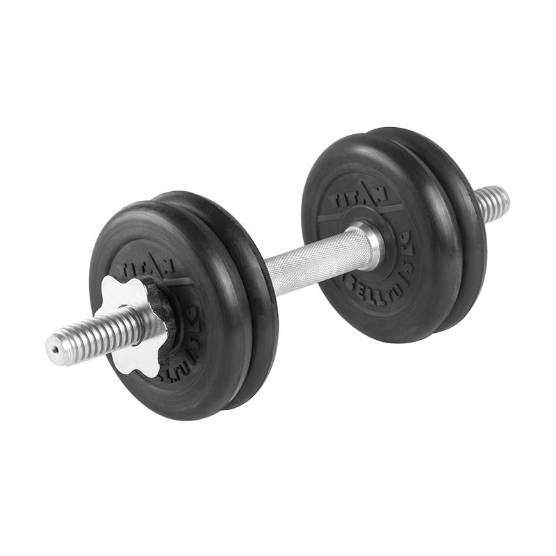 Гантель разборная 7 кг TITAN Barbell - d26, Комплектация №2 с железной ручкой