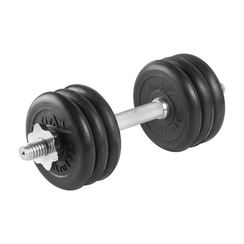 Гантель разборная 10 кг TITAN Barbell - d26, Комплектация №2 с железной ручкой