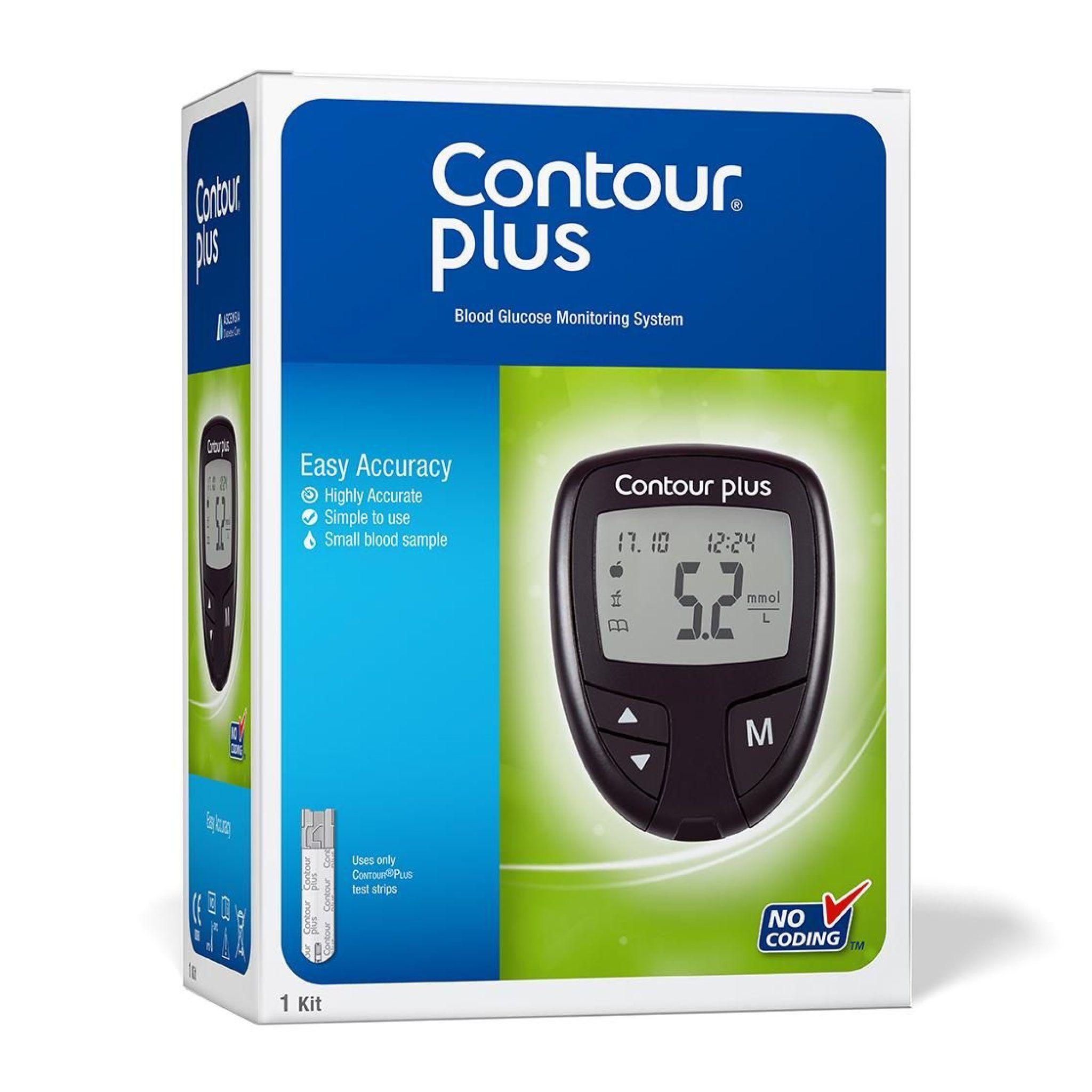 Глюкометр Контур Плюс (Contour plus), в наборе: чехол, прокалыватель и ланцеты