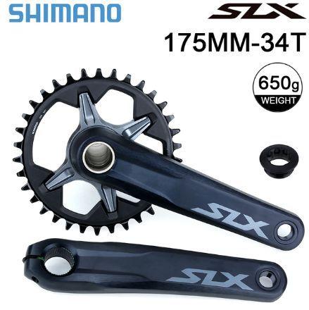 Система Shimano SLX, M7100, 34T, для привода 1x12, длина шатунов 175мм, без каретки