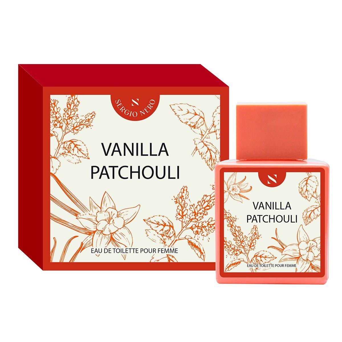 Sergio Nero/ Туалетная вода женская Vanilla Patchouli 50мл/Парфюм женский, парфюм,женский, духи, туалетная вода, парфюмерия, для женщин, для девочек, подарок, ваниль, ванильный, пачули, цветочные