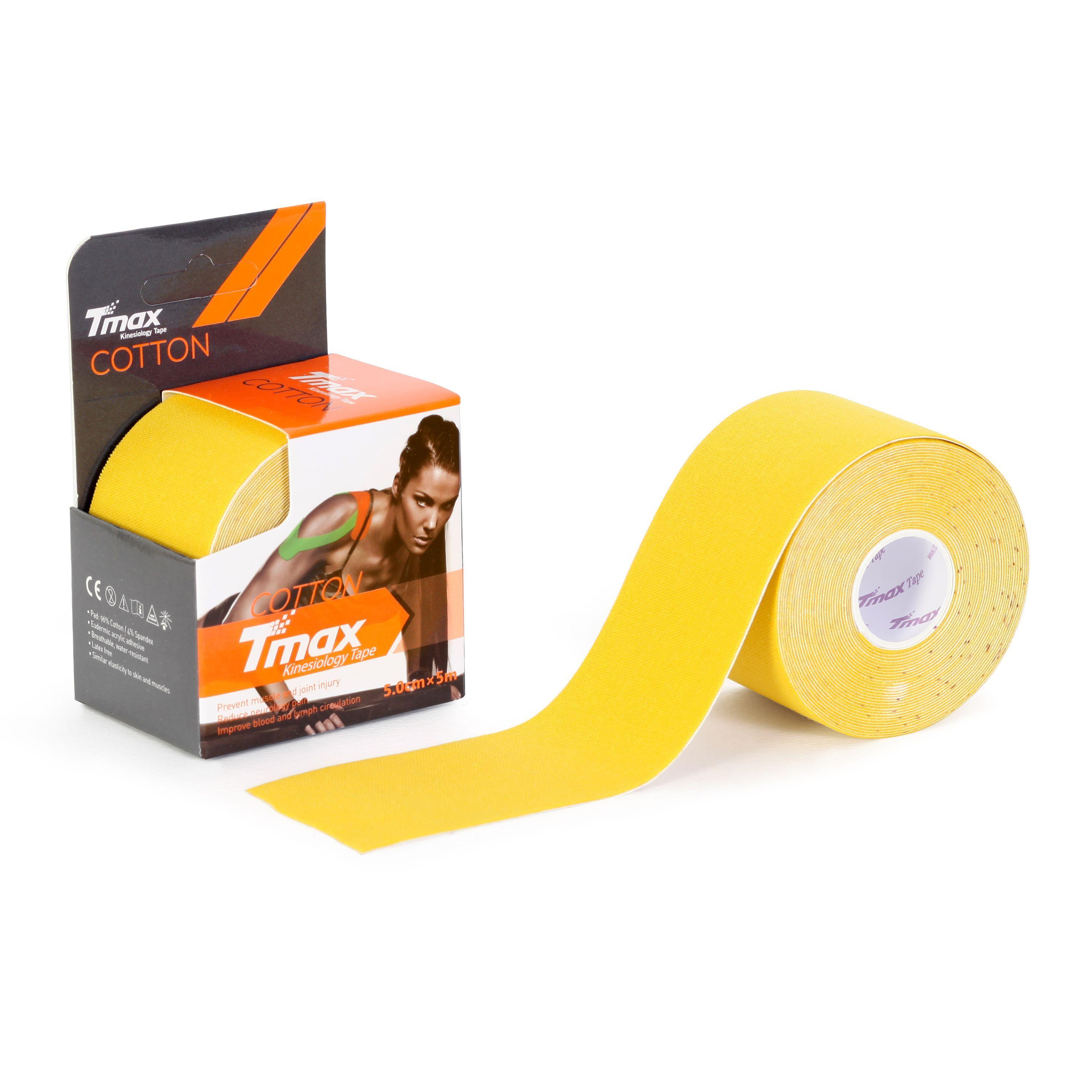 Тейп кинезиологический Tmax Extra Sticky Yellow