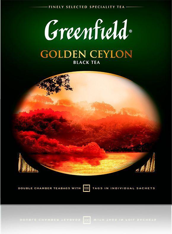 Чай в пакетиках чёрный Greenfield Golden Ceylon, 100 шт