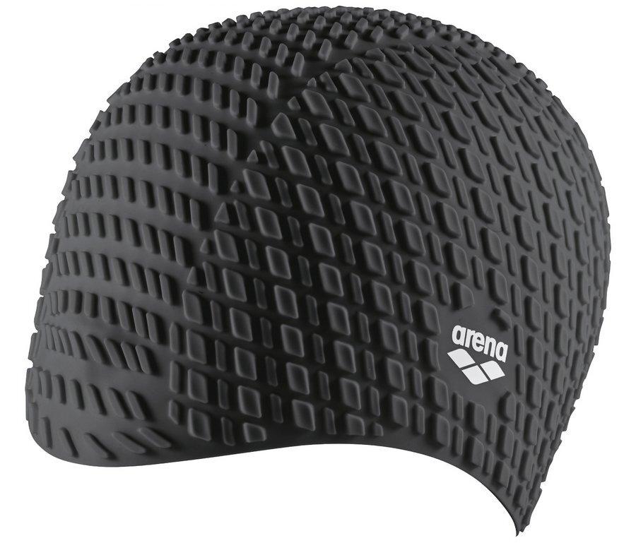 Шапочка для плавания Arena Bonnet Silicone Cap, черная. Для длинных волос