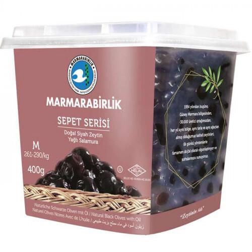 Вяленые маслины MARMARABIRLIK, серия SEPET, калибровка М, 400 гр,