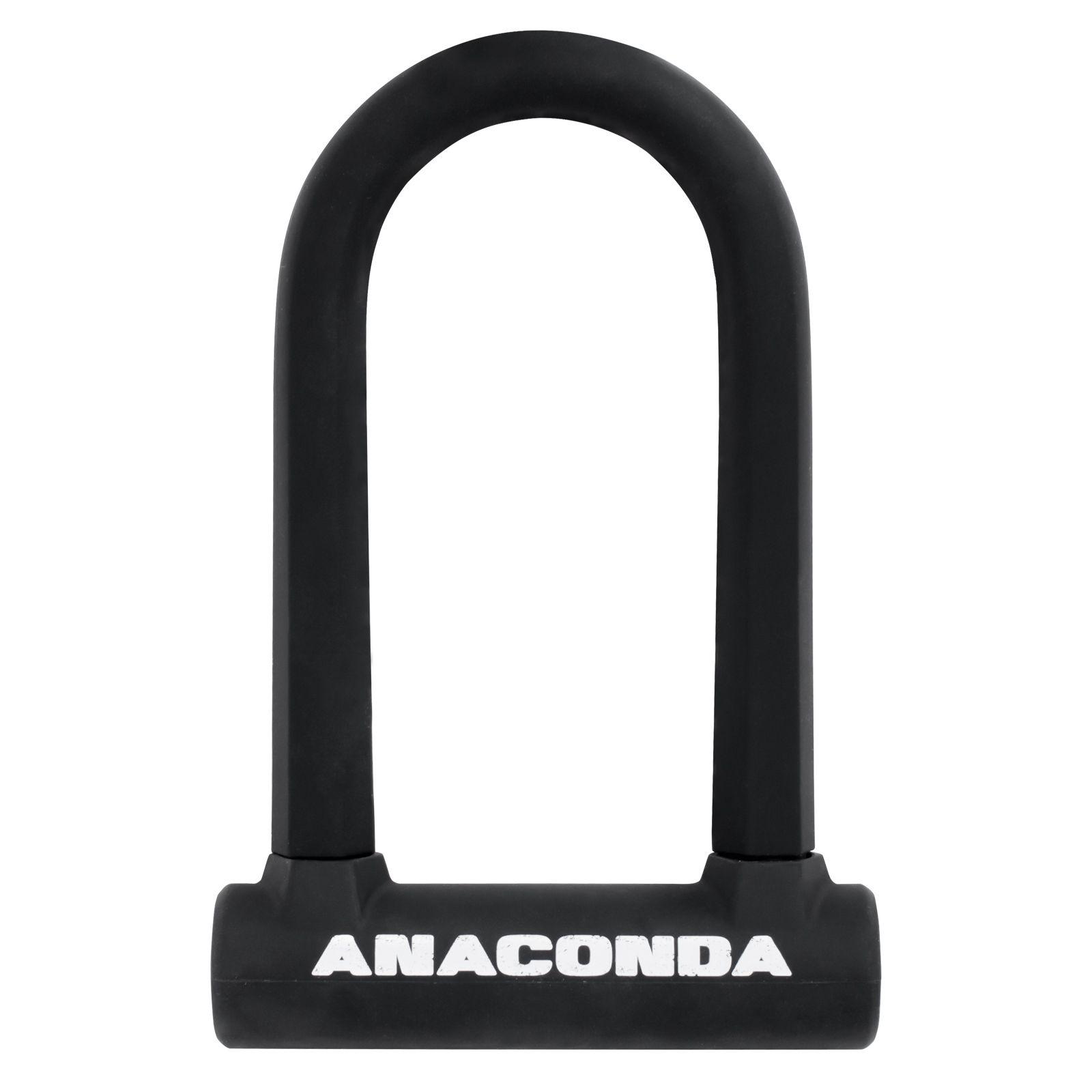 Замок велосипедный всепогодный U-lock АВАНГАРД ANACONDA Т608 BLACK крепление в комплекте