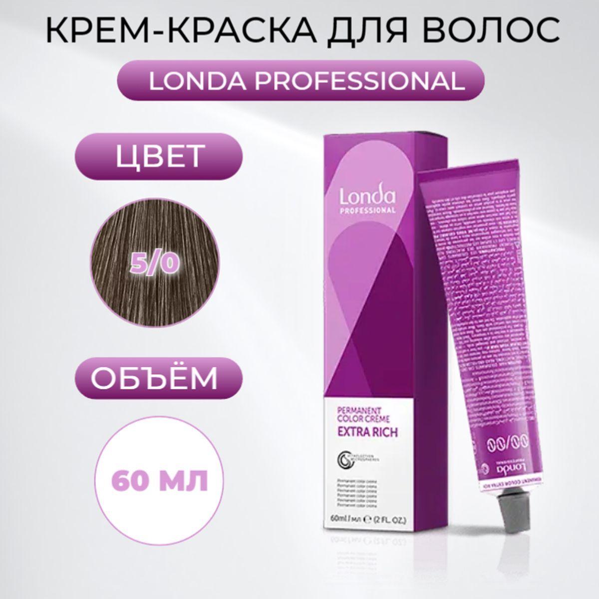 Краска для волос Londa Professional Londacolor стойкая крем-краска 5/0