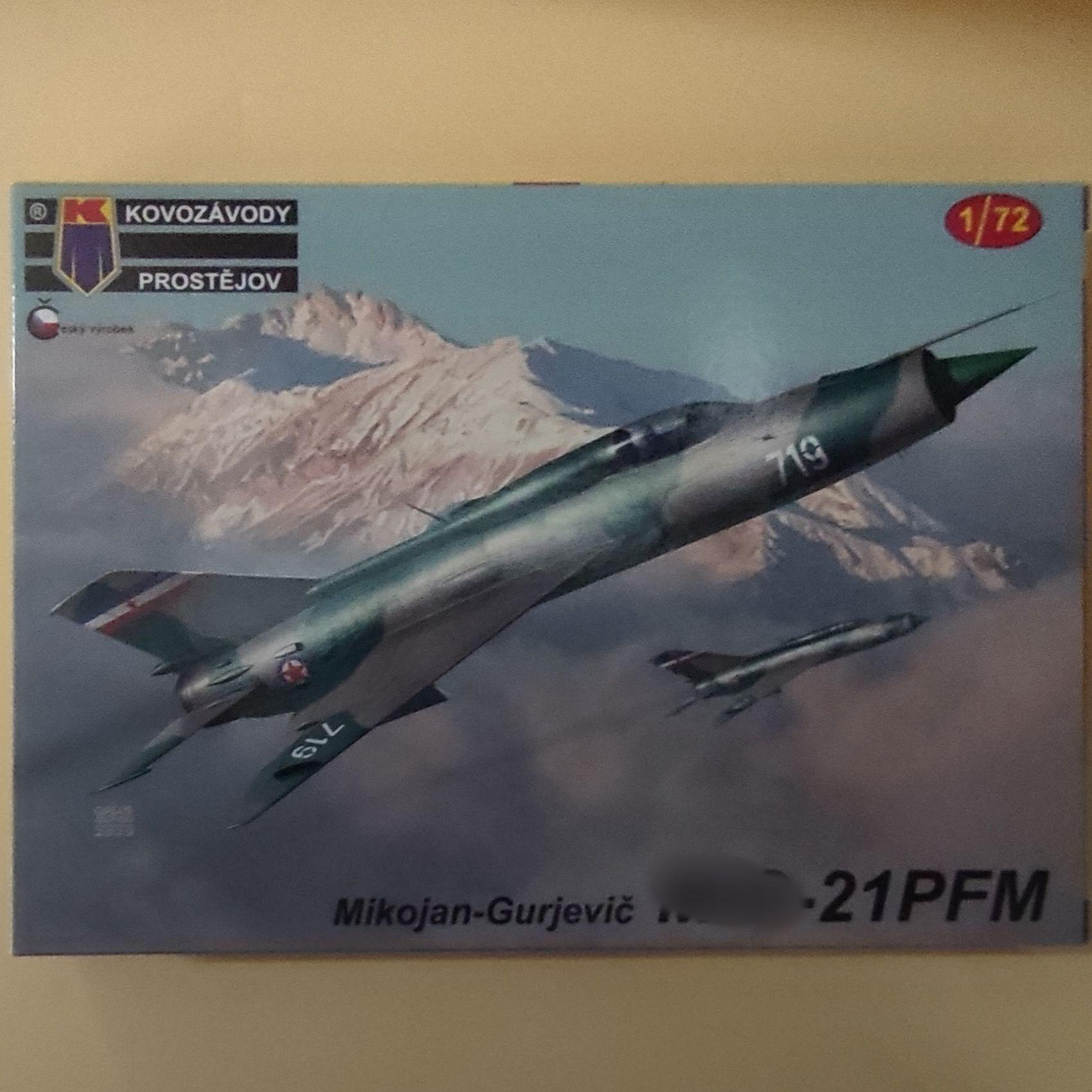 Сборная модель самолета Микоян и Гуревич тип 21ПФМ, KP Models, KPM0410, 1/72