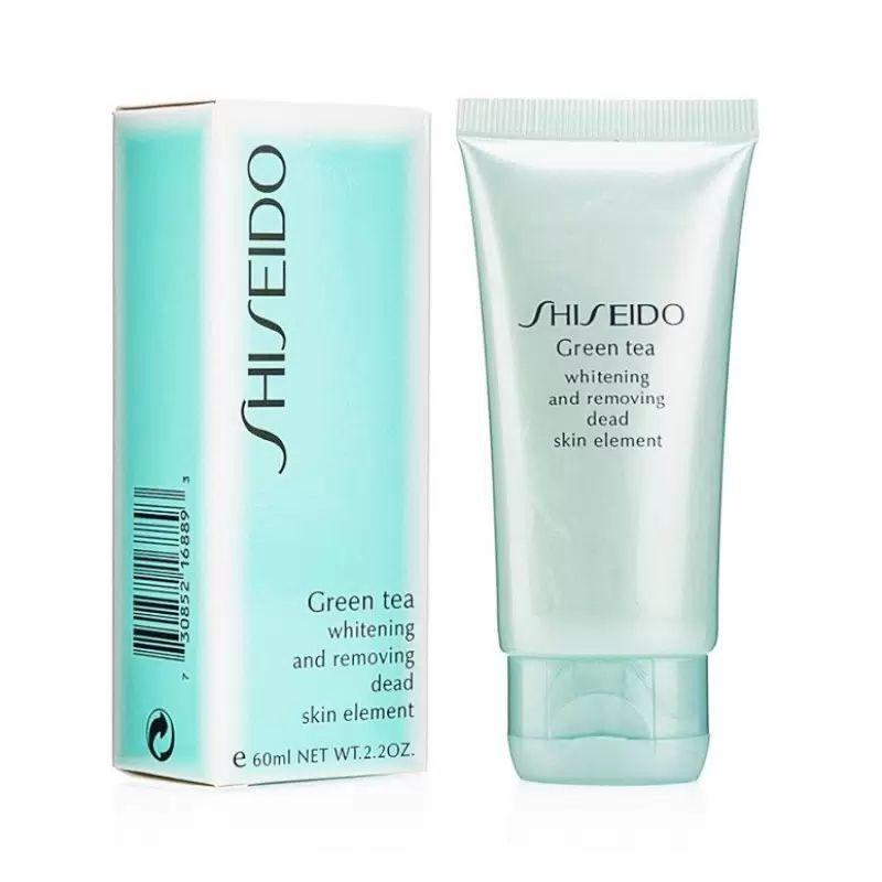 Пилинг-скатка Shiseido Green Tea для лица с зеленым чаем для очищения кожи Шисейдо