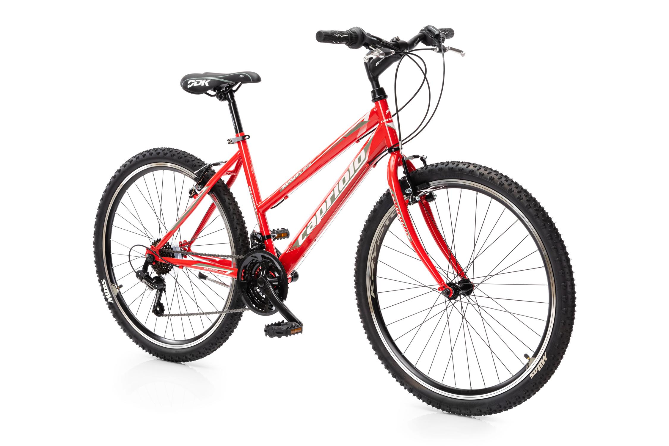 Велосипед CAPRIOLO MTB PASSION LADY (3 X 6), рама сталь 19'', колёса 26'' (красный - белый)