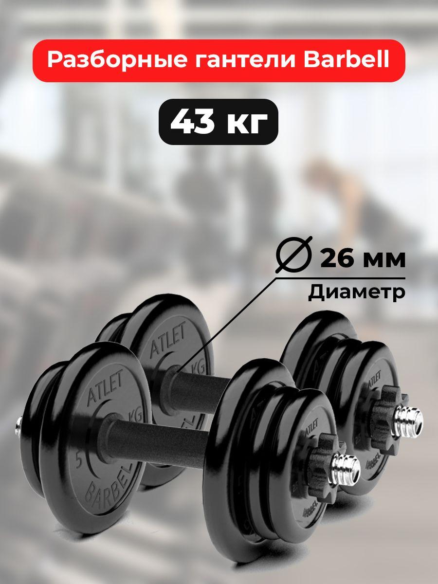 Гантели 21,5 кг - 2шт MB Barbell разборные