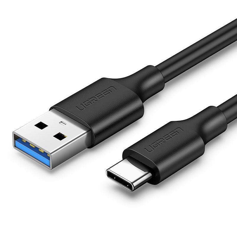 Кабель UGREEN US184 (20884) USB 3.0 A Male to Type C Male Cable Nickel Plating. Длина: 2м. Цвет: черный