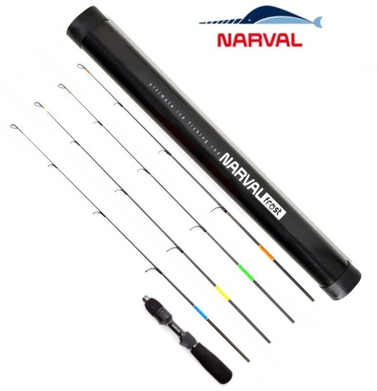 Удочка зимняя Narval Frost Ice Rod Long Handle Gen.2 Set 76cm / В комплекте рукоятка, 4 хлыста, тубус и чехол / Набор для зимней рыбалки Нарвал Фрост