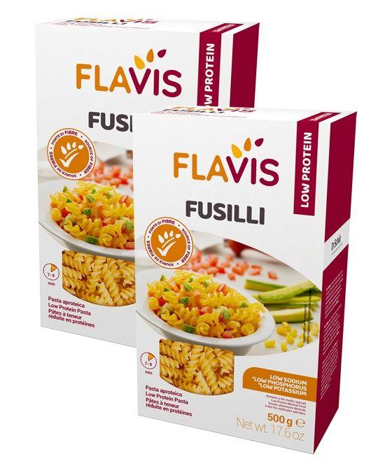 Макароны Flavis Спиральки с низким содержанием белка (Fusilli), 2 шт по 500 г