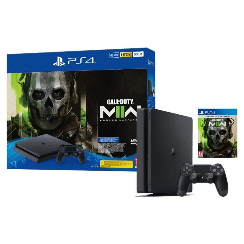 Игровая приставка Sony PlayStation 4 Slim 500 ГБ + код на загрузку Call of Duty: Modern Warfare II (русская версия)