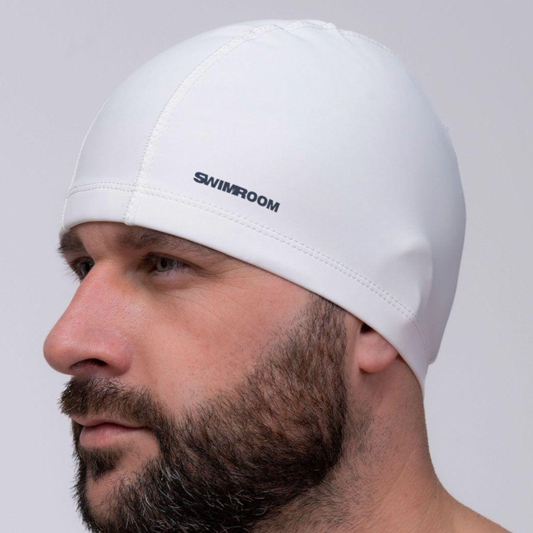 SwimRoom | Комбинированная шапочка для плавания SwimRoom "PU Swim Cap", Взрослая, цвет белый