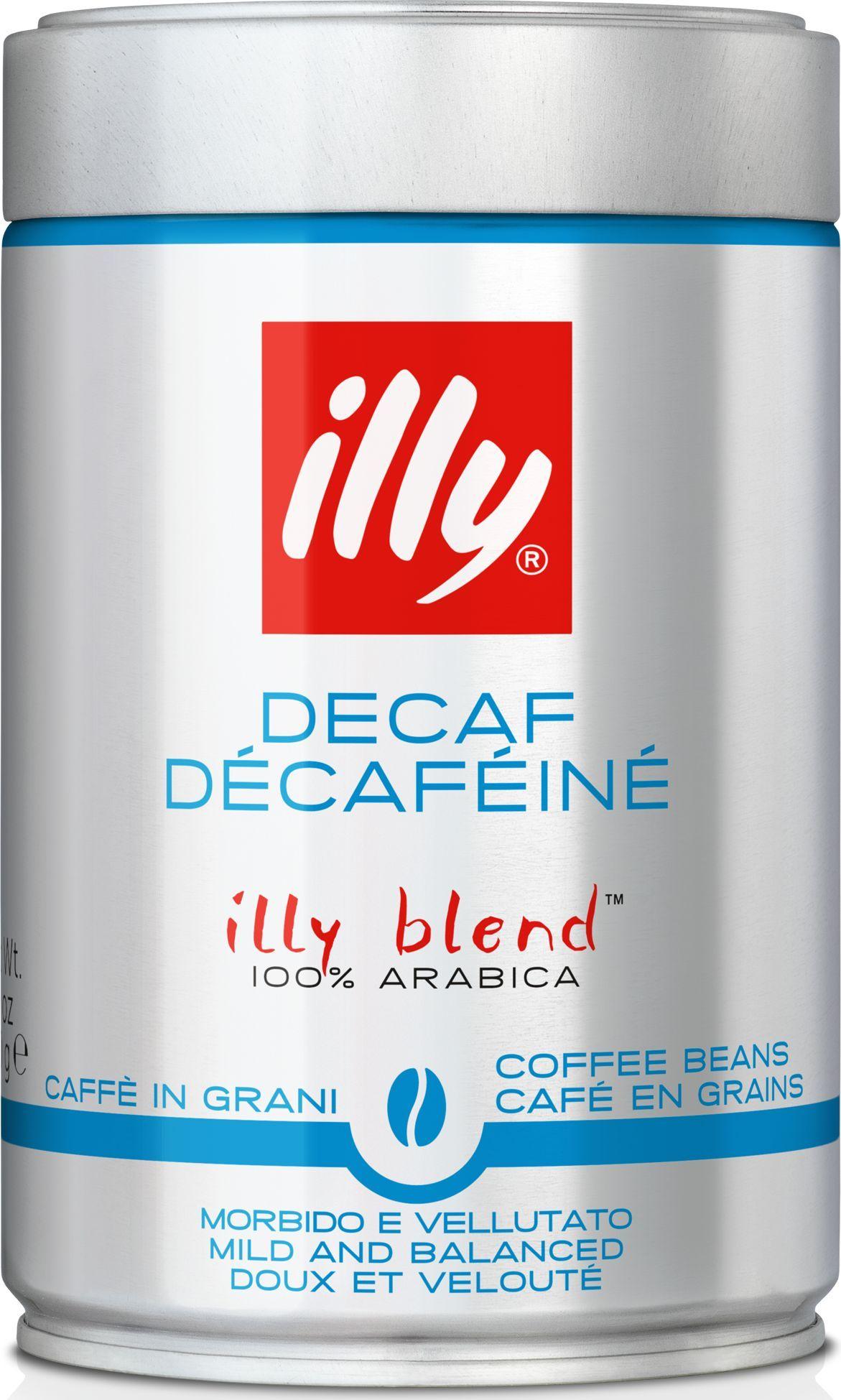 Кофе в зернах illy Decaf, без кофеина, банка 250 г (арабика 100%, Италия)