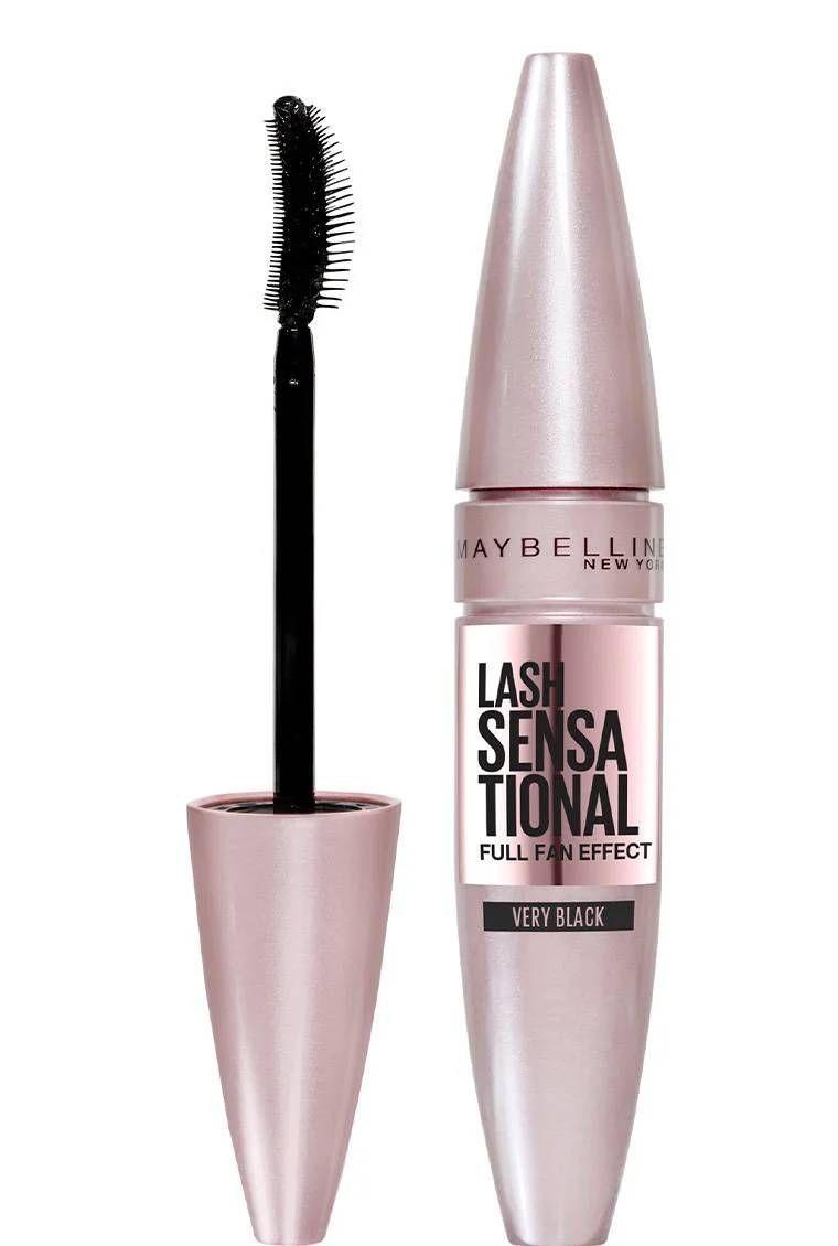 Maybelline New York Тушь для ресниц Lash Sensational Веерный объем, 9.5 мл, черная удлиняющая объемная, цвет Very Black Классический черный