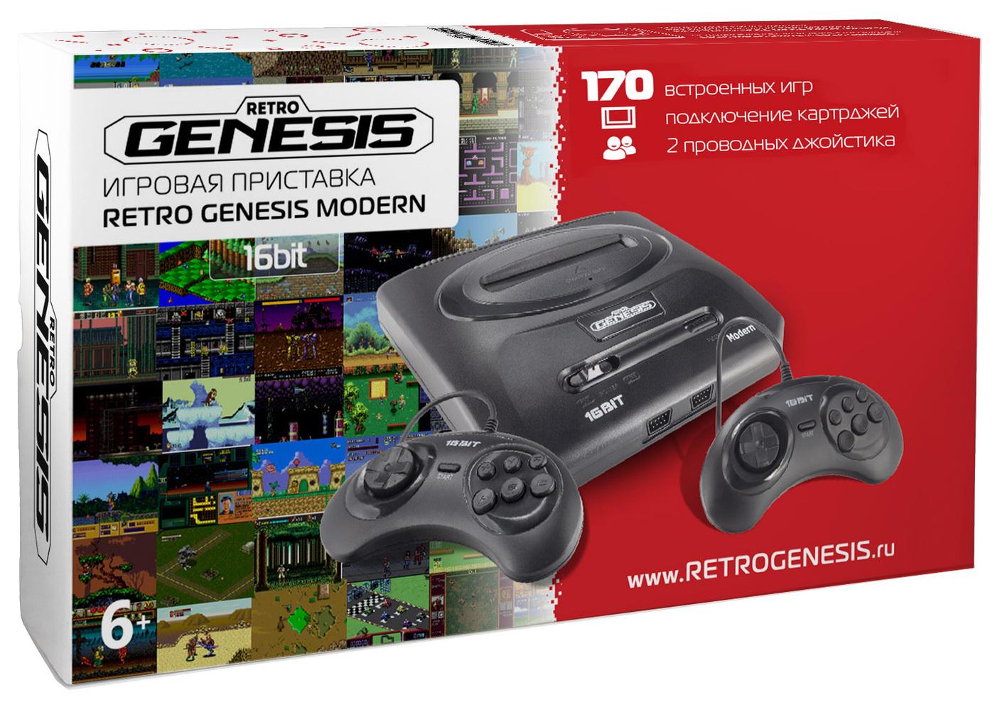 SEGA Retro Genesis Modern + 170 игр + 2 джойстика