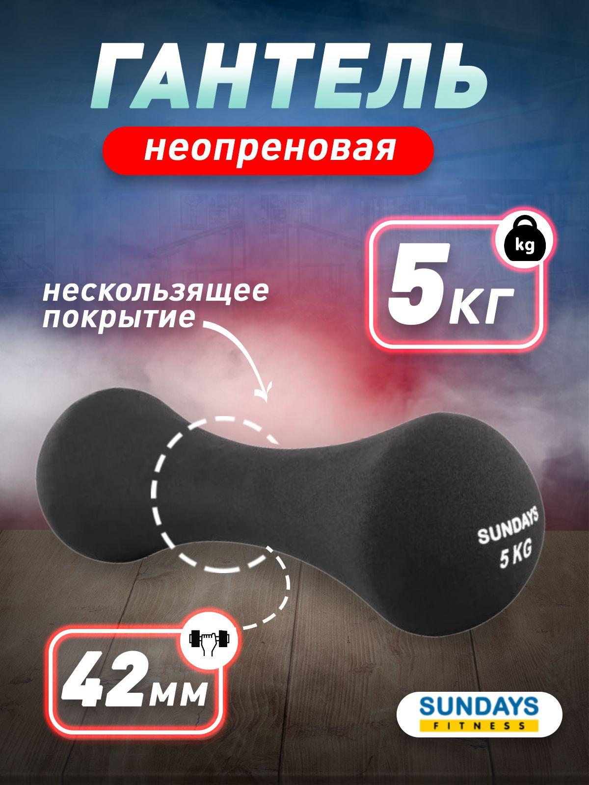 Гантель Sundays Fitness IR92004-D 5кг, черный