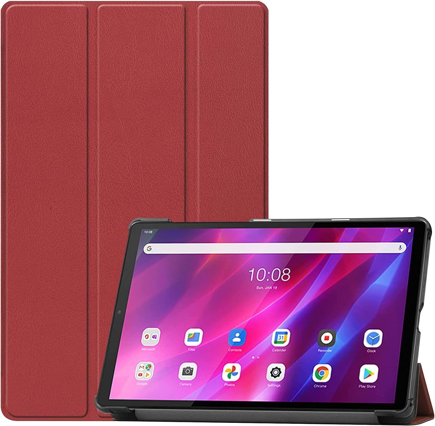 Умный чехол для Lenovo Tab K10 2021 года, 10.3 дюйма /TB-X6C6F, TB-X6C6X, красный